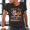 Retro Fall In Love With Learning Pumpkin Autumn Teacher Men's V-Neck T-Shirt, gift for family, gift for coworker Retro Fall In Love With Learning Pumpkin Autumn Teacher Men's V-Neck T-Shirt, gift for family, gift for coworker