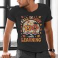 Retro Fall In Love With Learning Pumpkin Leaf Teacher Autumn Men's V-Neck T-Shirt, gift for family, gift for coworker Retro Fall In Love With Learning Pumpkin Leaf Teacher Autumn Men's V-Neck T-Shirt, gift for family, gift for coworker
