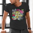 Retro First Grade Teacher Disco Ball Coquette Back To School Men's V-Neck T-Shirt, First Grade Teacher Shirts, gift for family, gift for coworker Retro First Grade Teacher Disco Ball Coquette Back To School Men's V-Neck T-Shirt, First Grade Teacher Shirts, gift for family, gift for coworker