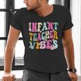 Retro Infant Teacher Vibes Women Daycare Teacher Men's V-Neck T-Shirt, gift for family, gift for coworker