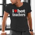 Retro I Love Hot Teachers Vintage I Heart Hot Teacher Men Women Girls Kids Men's V-Neck T-Shirt, gift for family, gift for coworker