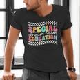 Retro Special Education Squad Groovy Dream Team SPED Teacher Men's V-Neck T-Shirt, Groovy Teacher Shirts, gift for family, gift for coworker Retro Special Education Squad Groovy Dream Team SPED Teacher Men's V-Neck T-Shirt, Groovy Teacher Shirts, gift for family, gift for coworker