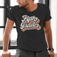 Retro Sunset Fifth Grade Teacher & Student Back To School Men's V-Neck T-Shirt, gift for family, gift for coworker