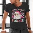 Santa Favorite Teacher Shirt Teacher Christmas Men's V-Neck T-Shirt, gift for family, gift for coworker Santa Favorite Teacher Shirt Teacher Christmas Men's V-Neck T-Shirt, gift for family, gift for coworker