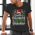 Santa's Favorite Dance Teacher Shirt Christmas Pajama Men's V-Neck T-Shirt, gift for family, gift for coworker