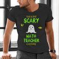 Scary Math Teacher Costume Halloween Lazy Easy Christmas Men's V-Neck T-Shirt, gift for family, gift for coworker