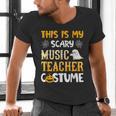 This Is My Scary Music Teacher Halloween Costumes Pajama Men's V-Neck T-Shirt, gift for family, gift for coworker