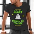 Scary Special Education Ed Teacher Costume Halloween Easy Men's V-Neck T-Shirt, gift for family, gift for coworker Scary Special Education Ed Teacher Costume Halloween Easy Men's V-Neck T-Shirt, gift for family, gift for coworker
