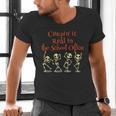 School Office Clerk Creepin' It Real HALLOWEEN Teacher Shirt Men's V-Neck T-Shirt, gift for family, gift for coworker