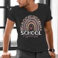 School Psych Teacher School Psychologist Leopard Rainbow Men's V-Neck T-Shirt, gift for family, gift for coworker School Psych Teacher School Psychologist Leopard Rainbow Men's V-Neck T-Shirt, gift for family, gift for coworker