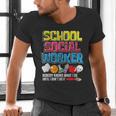 School Social Worker Teacher Caseworker Public Servant LSW Men's V-Neck T-Shirt, gift for family, gift for coworker