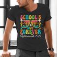 School's Out Forever Retirement 2026 Retro Retired Teacher Men's V-Neck T-Shirt, gift for family, gift for coworker
