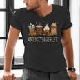Science Teacher Horror Fall Coffee Halloween Pumpkin Autumn Men's V-Neck T-Shirt, Science Teacher Shirts, gift for family, gift for coworker