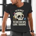 Science Teachers Love Brains Teachers Halloween Men's V-Neck T-Shirt, Science Teacher Shirts, gift for family, gift for coworker