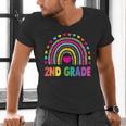 Second Grade Rainbow Girls Boys Teacher Team 2nd Grade Squad Men's V-Neck T-Shirt, 2nd Grade Teacher Shirts, gift for family, gift for coworker