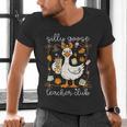 Silly Goose Teachers Club Cozy Fall Teacher Men's V-Neck T-Shirt, gift for family, gift for coworker Silly Goose Teachers Club Cozy Fall Teacher Men's V-Neck T-Shirt, gift for family, gift for coworker