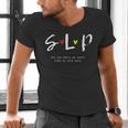 SLP Teacher Shirts Speech Language Pathologist Men's V-Neck T-Shirt, gift for family, gift for coworker