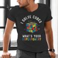 I Solve Cubes Speed Cubing Vintage Youth Math Teacher Men's V-Neck T-Shirt, gift for family, gift for coworker I Solve Cubes Speed Cubing Vintage Youth Math Teacher Men's V-Neck T-Shirt, gift for family, gift for coworker