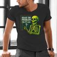 Solve The Problem Skeleton Teacher Halloween Math Six Seven Men's V-Neck T-Shirt, gift for family, gift for coworker Solve The Problem Skeleton Teacher Halloween Math Six Seven Men's V-Neck T-Shirt, gift for family, gift for coworker