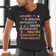 SPED Caffeinate Advocate Laminate Educate Teacher Facilitate For Men Women Men's V-Neck T-Shirt, gift for family, gift for coworker SPED Caffeinate Advocate Laminate Educate Teacher Facilitate For Men Women Men's V-Neck T-Shirt, gift for family, gift for coworker