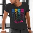 SPED Squad Proud Special Education Para Teacher Colorful Men's V-Neck T-Shirt, gift for family, gift for coworker SPED Squad Proud Special Education Para Teacher Colorful Men's V-Neck T-Shirt, gift for family, gift for coworker