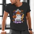 Spooky Para Crew Ghost Halloween Paraprofessional Teacher Men's V-Neck T-Shirt, gift for family, gift for coworker