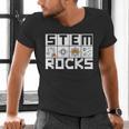 STEM Rocks Science Technology Engineering Math STEM Teacher Men's V-Neck T-Shirt, Science Teacher Shirts, gift for family, gift for coworker