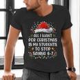 Stop Saying 6-7 Teacher Students 67 Christmas Meme 6 7 Men's V-Neck T-Shirt, gift for family, gift for coworker