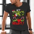 My Students Stole My Heart Teacher Holiday Merry Christmas Men's V-Neck T-Shirt, gift for family, gift for coworker My Students Stole My Heart Teacher Holiday Merry Christmas Men's V-Neck T-Shirt, gift for family, gift for coworker