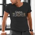 Substitute Teacher Supplies For Teachers Leopard For Men Women Men's V-Neck T-Shirt, gift for family, gift for coworker Substitute Teacher Supplies For Teachers Leopard For Men Women Men's V-Neck T-Shirt, gift for family, gift for coworker