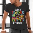Super Teacher By Day Super Tired By Night Men's V-Neck T-Shirt, Super Teacher Shirts, gift for family, gift for coworker Super Teacher By Day Super Tired By Night Men's V-Neck T-Shirt, Super Teacher Shirts, gift for family, gift for coworker