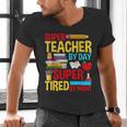 Super Teacher By Day Super Tired By Night Superhero Teacher Men's V-Neck T-Shirt, Super Teacher Shirts, gift for family, gift for coworker Super Teacher By Day Super Tired By Night Superhero Teacher Men's V-Neck T-Shirt, Super Teacher Shirts, gift for family, gift for coworker
