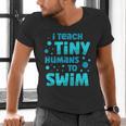 Swimming Teacher I Teach Tiny Humans To Swim Swim Instructor Men's V-Neck T-Shirt, gift for family, gift for coworker Swimming Teacher I Teach Tiny Humans To Swim Swim Instructor Men's V-Neck T-Shirt, gift for family, gift for coworker