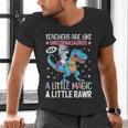 T Rex Dinosaur Unicorn Teachers Are Like Unicornasaurus Rex Men's V-Neck T-Shirt, gift for family, gift for coworker T Rex Dinosaur Unicorn Teachers Are Like Unicornasaurus Rex Men's V-Neck T-Shirt, gift for family, gift for coworker
