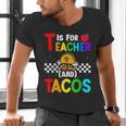 T Is For Teacher And Tacos For Teacher & Tacos Lovers Men's V-Neck T-Shirt, gift for family, gift for coworker T Is For Teacher And Tacos For Teacher & Tacos Lovers Men's V-Neck T-Shirt, gift for family, gift for coworker