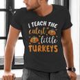 I Teach The Cutest Little Turkeys For Teacher Thanksgiving Men's V-Neck T-Shirt, gift for family, gift for coworker