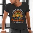 I Teach The Cutest Preschool Pumpkin Teacher Halloween For Men Women Kids Men's V-Neck T-Shirt, gift for family, gift for coworker