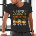 I Teach The Cutest Pumpkins Halloween Teacher Men's V-Neck T-Shirt, gift for family, gift for coworker