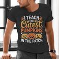I Teach The Cutest Pumpkins Tshirt Halloween Teacher Men's V-Neck T-Shirt, gift for family, gift for coworker I Teach The Cutest Pumpkins Tshirt Halloween Teacher Men's V-Neck T-Shirt, gift for family, gift for coworker