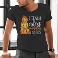 I Teach The Cutest Pumpkins In The Patch Fall Autumn Teacher Men's V-Neck T-Shirt, gift for family, gift for coworker