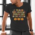 I Teach The Cutest Pumpkins In The Patch Fall Season Teacher Men's V-Neck T-Shirt, gift for family, gift for coworker I Teach The Cutest Pumpkins In The Patch Fall Season Teacher Men's V-Neck T-Shirt, gift for family, gift for coworker