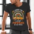 I Teach The Cutest Pumpkins In The Patch Teacher Halloween Men's V-Neck T-Shirt, gift for family, gift for coworker