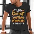 I Teach The Cutest Pumpkins Shirt Teachers Halloween Men's V-Neck T-Shirt, gift for family, gift for coworker I Teach The Cutest Pumpkins Shirt Teachers Halloween Men's V-Neck T-Shirt, gift for family, gift for coworker