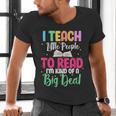 I Teach Little People To Read Reading Teacher For Men Women Girls Kids Men's V-Neck T-Shirt, gift for family, gift for coworker
