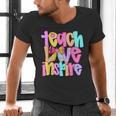 Teach Love Inspire Preppy Back To School Teacher Women Men's V-Neck T-Shirt, gift for family, gift for coworker