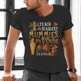 Teach The Scariest Mummies Halloween Social Studies Teacher Men Women Men's V-Neck T-Shirt, gift for family, gift for coworker Teach The Scariest Mummies Halloween Social Studies Teacher Men Women Men's V-Neck T-Shirt, gift for family, gift for coworker