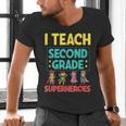 I Teach Second Grade Superheroes Teacher Superhero Men's V-Neck T-Shirt, gift for family, gift for coworker I Teach Second Grade Superheroes Teacher Superhero Men's V-Neck T-Shirt, gift for family, gift for coworker