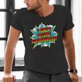 I Teach Superheroes Retro Comic Super Teacher Graphic Men's V-Neck T-Shirt, Super Teacher Shirts, gift for family, gift for coworker