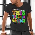 This Teacher 80s 90s Teachers's Day Glows Last Day Of School Men's V-Neck T-Shirt, 90s Teacher Shirts, gift for family, gift for coworker This Teacher 80s 90s Teachers's Day Glows Last Day Of School Men's V-Neck T-Shirt, 90s Teacher Shirts, gift for family, gift for coworker