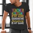 Teacher Assistant Is My Name Coordinating Teacher Aide For Men Women Men's V-Neck T-Shirt, gift for family, gift for coworker Teacher Assistant Is My Name Coordinating Teacher Aide For Men Women Men's V-Neck T-Shirt, gift for family, gift for coworker
